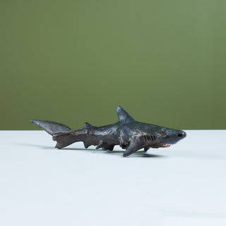 Cast Bronze Shark Sculpture by J. Dale M'Hall