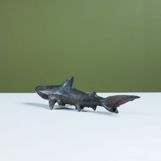 Cast Bronze Shark Sculpture by J. Dale M'Hall