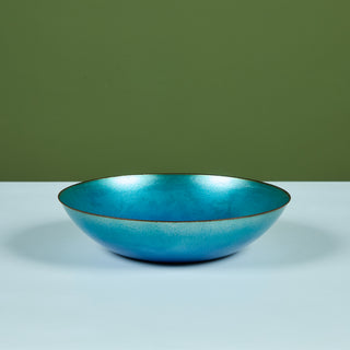 Jade Snow Wong Blue Enamel Copper Bowl