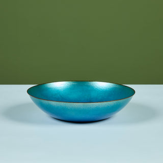 Jade Snow Wong Blue Enamel Copper Bowl