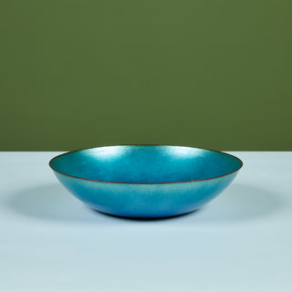 Jade Snow Wong Blue Enamel Copper Bowl