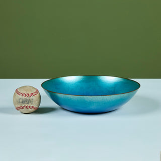 Jade Snow Wong Blue Enamel Copper Bowl