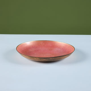 Jade Snow Wong Pink Enamel Copper Plate