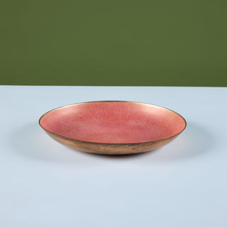 Jade Snow Wong Pink Enamel Copper Plate