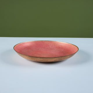 Jade Snow Wong Pink Enamel Copper Plate