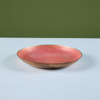 Jade Snow Wong Pink Enamel Copper Plate