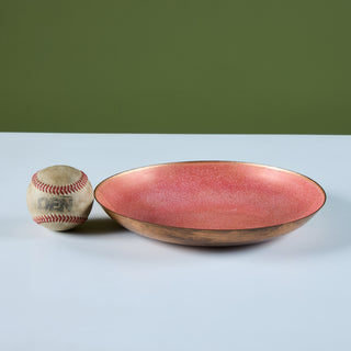 Jade Snow Wong Pink Enamel Copper Plate