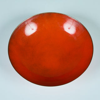 Jade Snow Wong Orange Enamel Copper Bowl