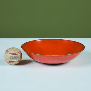 Jade Snow Wong Orange Enamel Copper Bowl