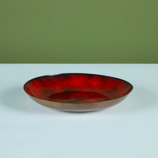 Jade Snow Wong Red Enamel Copper Plate