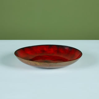 Jade Snow Wong Red Enamel Copper Plate