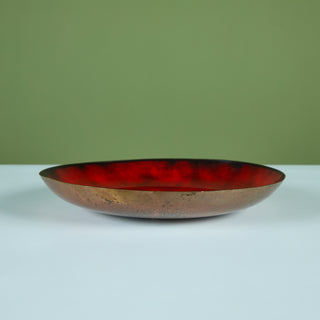 Jade Snow Wong Red Enamel Copper Plate