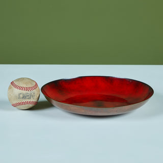 Jade Snow Wong Red Enamel Copper Plate