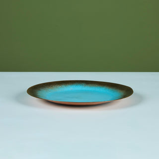 Jade Snow Wong Turquoise Enamel Copper Plate