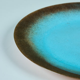 Jade Snow Wong Turquoise Enamel Copper Plate