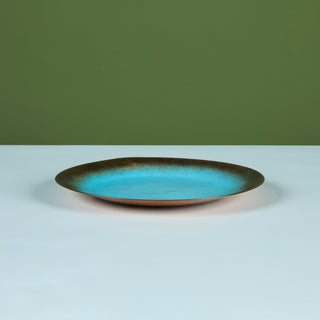 Jade Snow Wong Turquoise Enamel Copper Plate