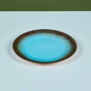 Jade Snow Wong Turquoise Enamel Copper Plate