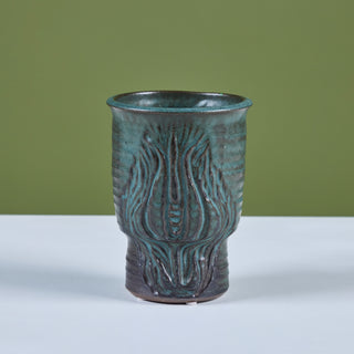 Glazed Stoneware Vase by Jane Rider