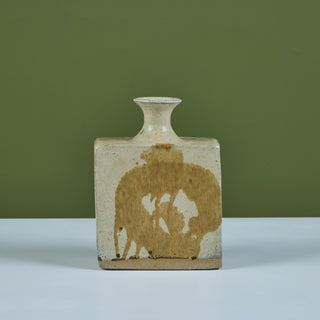 Japanese Glazed Bottle Vase