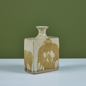 Japanese Glazed Bottle Vase