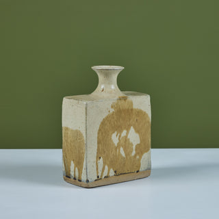 Japanese Glazed Bottle Vase