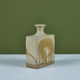 Japanese Glazed Bottle Vase