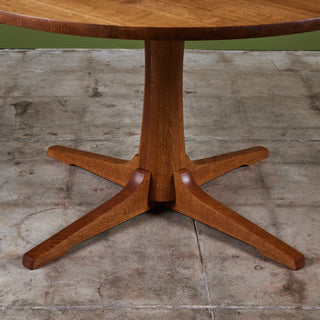 ON HOLD ** Jens H. Quistgaard Round Oak Dining Table