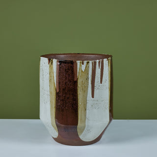 David Cressey Flame-Glazed Bullet Planter for Architectural Pottery