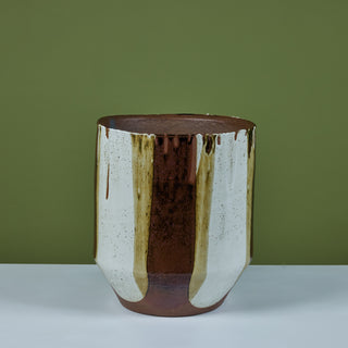 David Cressey Flame-Glazed Bullet Planter for Architectural Pottery