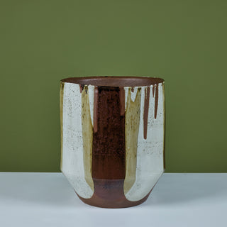 David Cressey Flame-Glazed Bullet Planter for Architectural Pottery