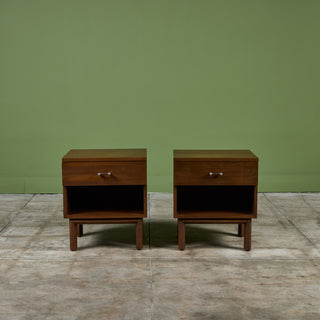 Pair of Mahogany Nightstands by John Keal for Brown Saltman