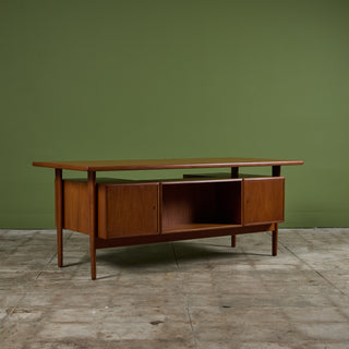 Kai Kristiansen Floating Teak Executive Desk