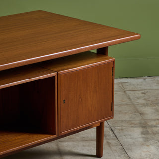 Kai Kristiansen Floating Teak Executive Desk