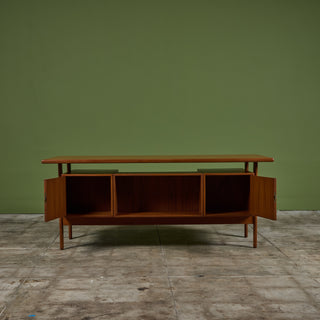 Kai Kristiansen Floating Teak Executive Desk