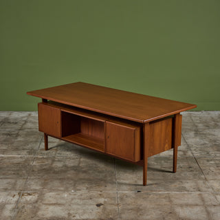 Kai Kristiansen Floating Teak Executive Desk