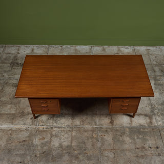 Kai Kristiansen Floating Teak Executive Desk