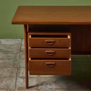 Kai Kristiansen Floating Teak Executive Desk