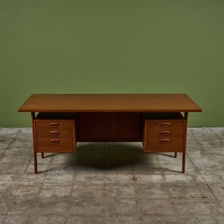 Kai Kristiansen Floating Teak Executive Desk