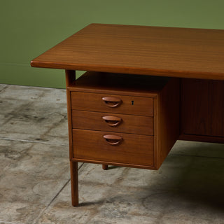 Kai Kristiansen Floating Teak Executive Desk