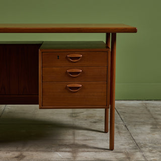 Kai Kristiansen Floating Teak Executive Desk