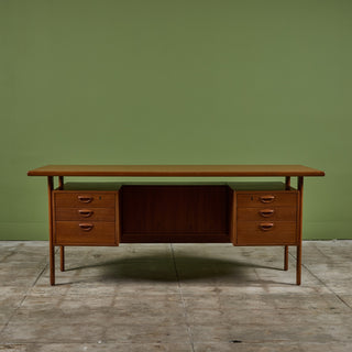 Kai Kristiansen Floating Teak Executive Desk