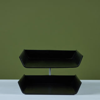 Florence Knoll Two-Tier Ebonized Walnut Paper Tray