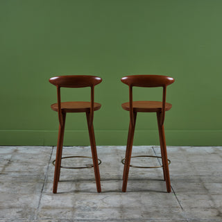 Pair of Kurt Østervig Bar Stools for Brande Møbelindustri