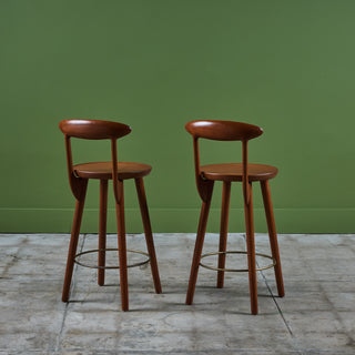 Pair of Kurt Østervig Bar Stools for Brande Møbelindustri