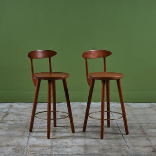 Pair of Kurt Østervig Bar Stools for Brande Møbelindustri