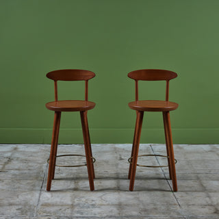 Pair of Kurt Østervig Bar Stools for Brande Møbelindustri