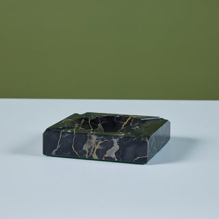 Large Square Black Marble Ashtray