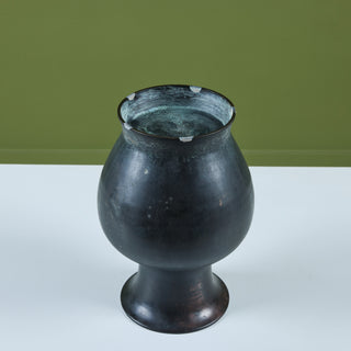 Patinated Bronze Tulip Vase