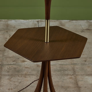 Floor Lamp with Attached Side Table for Modeline Lamp Co.