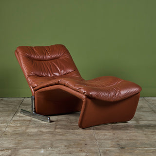 Leather Chaise Lounge by Titina Ammannati and Giampiero Vitelli for Brunati